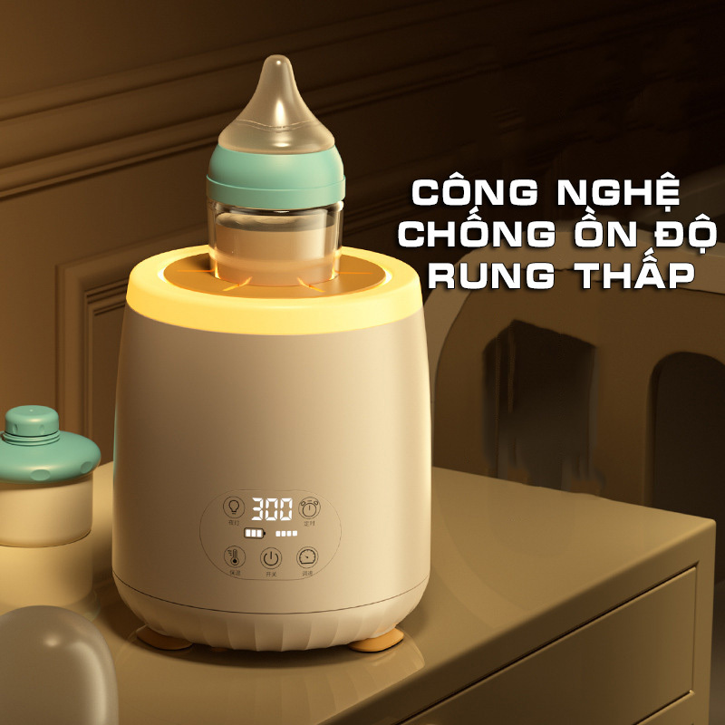 Máy Hâm Sữa Goodtolike Chế Độ Giữ Ấm Nhiệt Độ Không Đổi - Máy Lắc Sữa Tự Động Chống Vón Cục Kết Hợp Đèn Ngủ Thông Minh