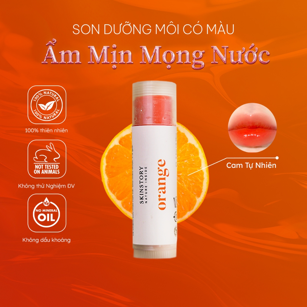 Son dưỡng môi có màu, căng mọng, mềm mịn Shiny Balm 5,5gr, dưỡng môi căng bóng, Skinstory Việt Nam