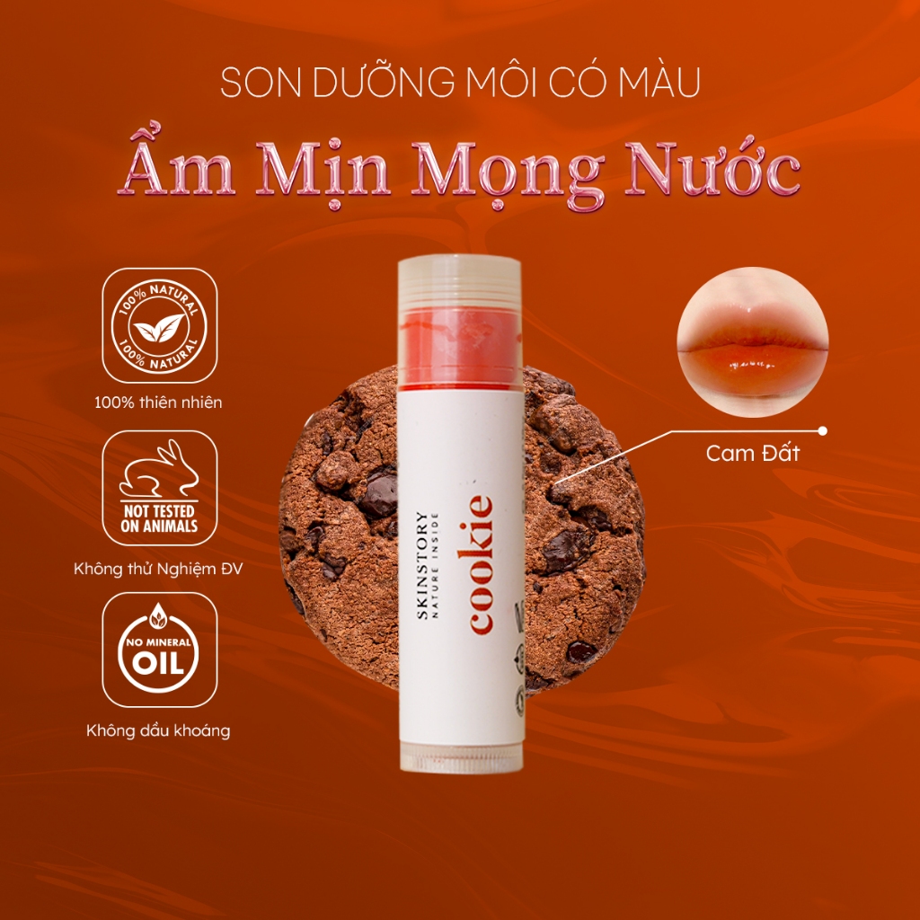 Son dưỡng môi có màu, căng mọng, mềm mịn Shiny Balm 5,5gr, dưỡng môi căng bóng, Skinstory Việt Nam