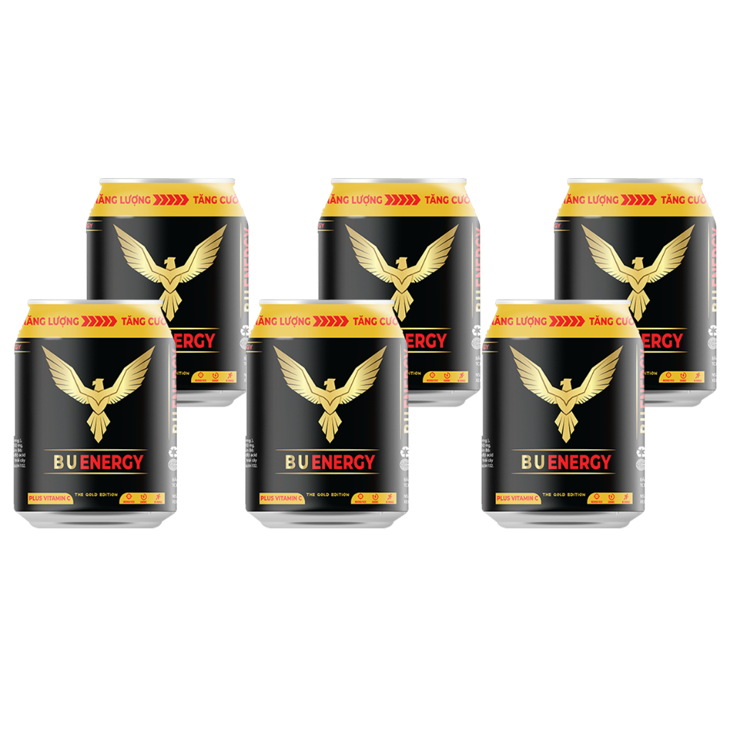 (Lốc 6 lon) Nước tăng lực BU Energy - Lon 250ml
