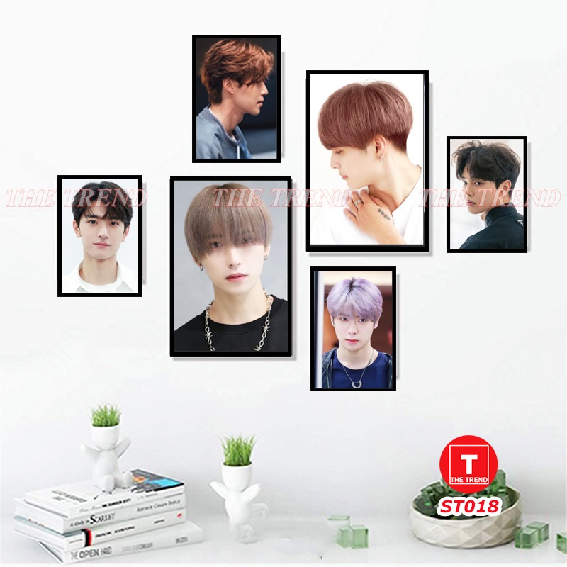 Bộ 6 tranh tóc nam, tranh dán tường trang trí tiệm tóc nam, tranh dán tường, Xưởng tranh The Trend