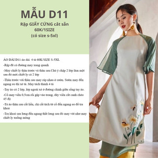 RẬP GIẤY A0 ÁO DÀI D11 (KHÔNG CẮT SẴN)