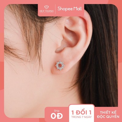 Bông Tai Nữ Vàng 14K BTPTB367 Huy Thanh Jewelry