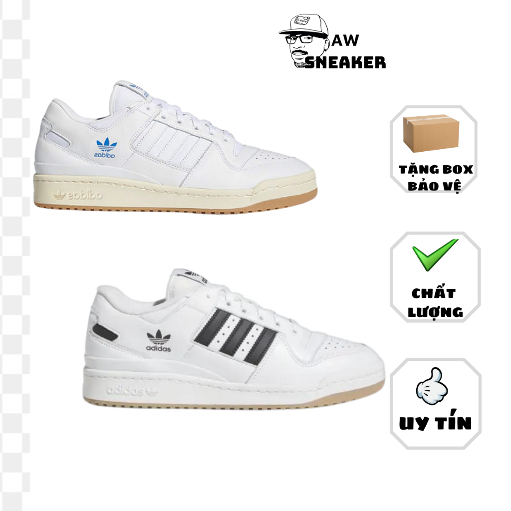 Giày Thể Thao Adi.das Forum 84 Low ADV Shoes Cloud White Blue Bird Bản cao cấp, Giày Sneaker Forum 84 Dành Cho Nam Nữ