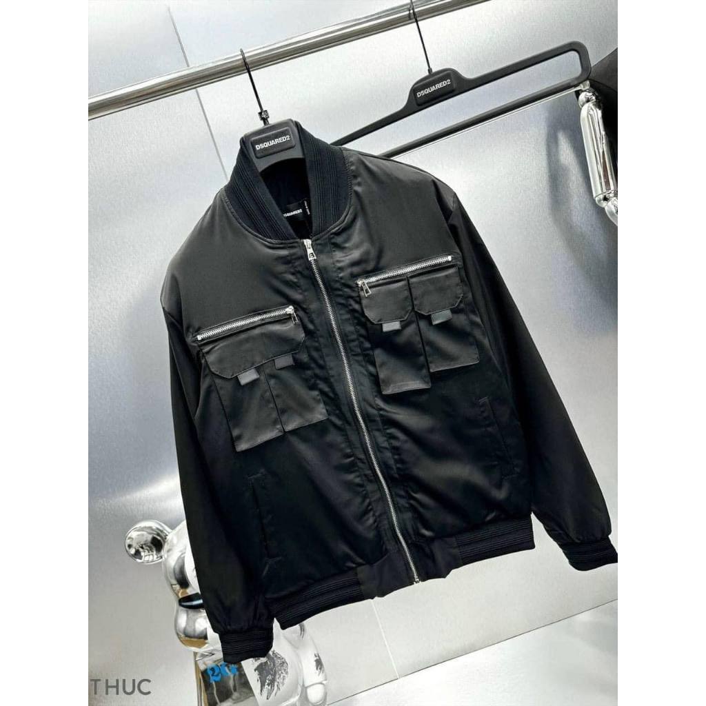 Áo Khoác DSQ Nam Full Chữ Lưng Hai Mặt Siêu Đẹp - Áo Khoác Gió DSQ Nam In Logo Chữ Cực Nét