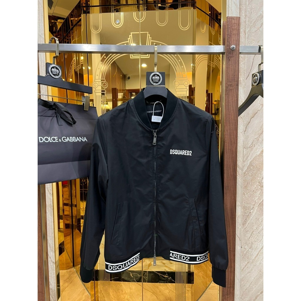 Áo Khoác DSQ Nam Full Chữ Lưng Hai Mặt Siêu Đẹp - Áo Khoác Gió DSQ Nam In Logo Chữ Cực Nét