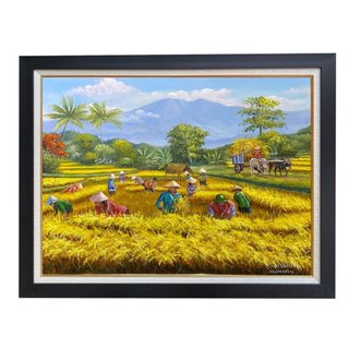 Mùa bội thu-tranh sơn dầu vẽ tay
