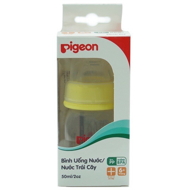 Bình uống nước pigeon 50ml cho bé từ 6m+ Hàng chính hãng đảm bảo chất lượng