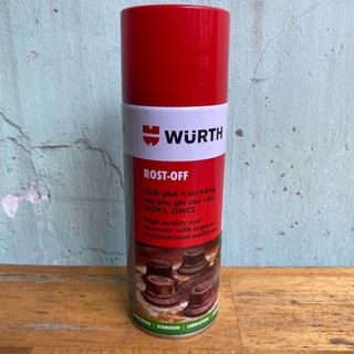 Chai tẩy rỉ sét, phá rỉ sét Wurth Đức chai 400ml và 300ml: chai này phá rỉ sét mạnh dùng trong ô tô xe máy...