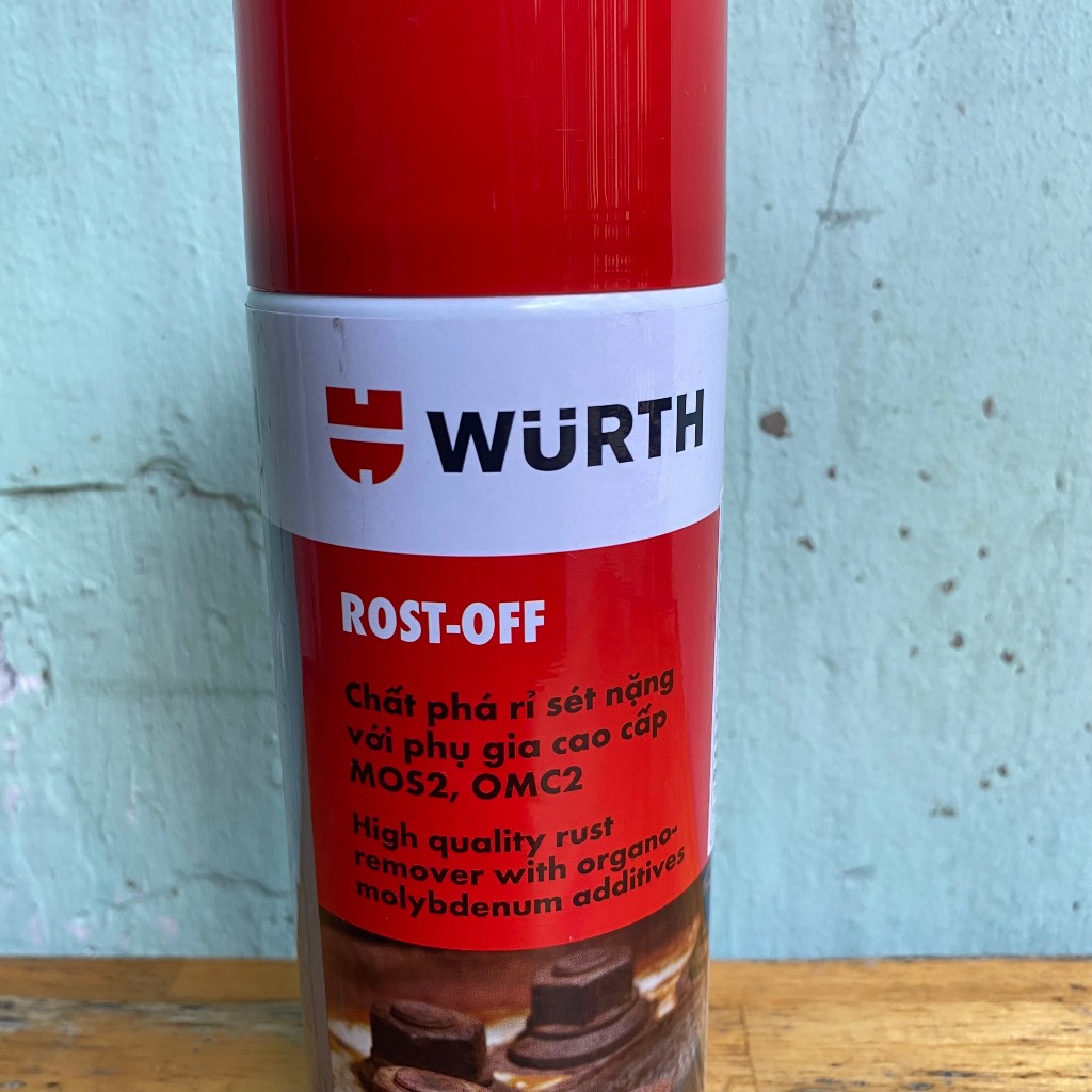 Chai tẩy rỉ sét, phá rỉ sét Wurth Đức chai 400ml và 300ml: chai này phá rỉ sét mạnh dùng trong ô tô xe máy...