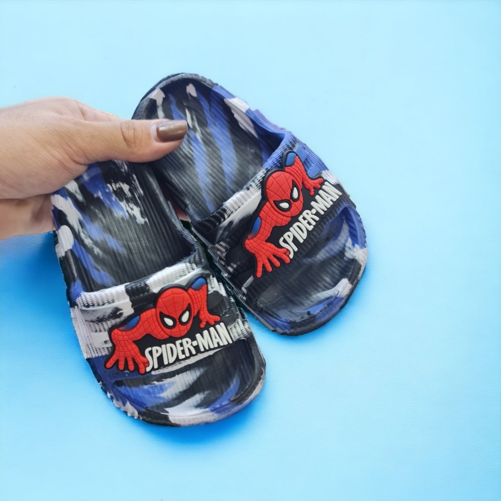 Dép bánh mì siêu nhẹ cho bé trai bé gí hình gấu cười vui vẻ