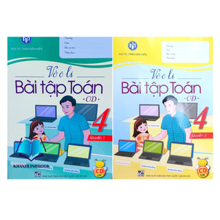 Sách - combo vở ô li bài tập toán 4 - quyển 1 + 2