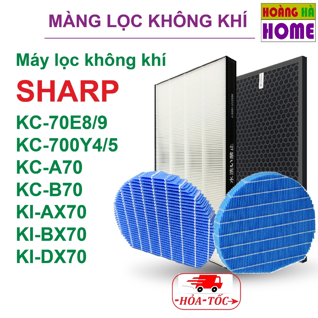 Màng lọc không khí sharp KC-A70/B70 KC-700Y4/Y5 KI-70 KC-70E8/9, Màng lọc hepa màng lọc bù ẩm màng lọc than hoạt tính