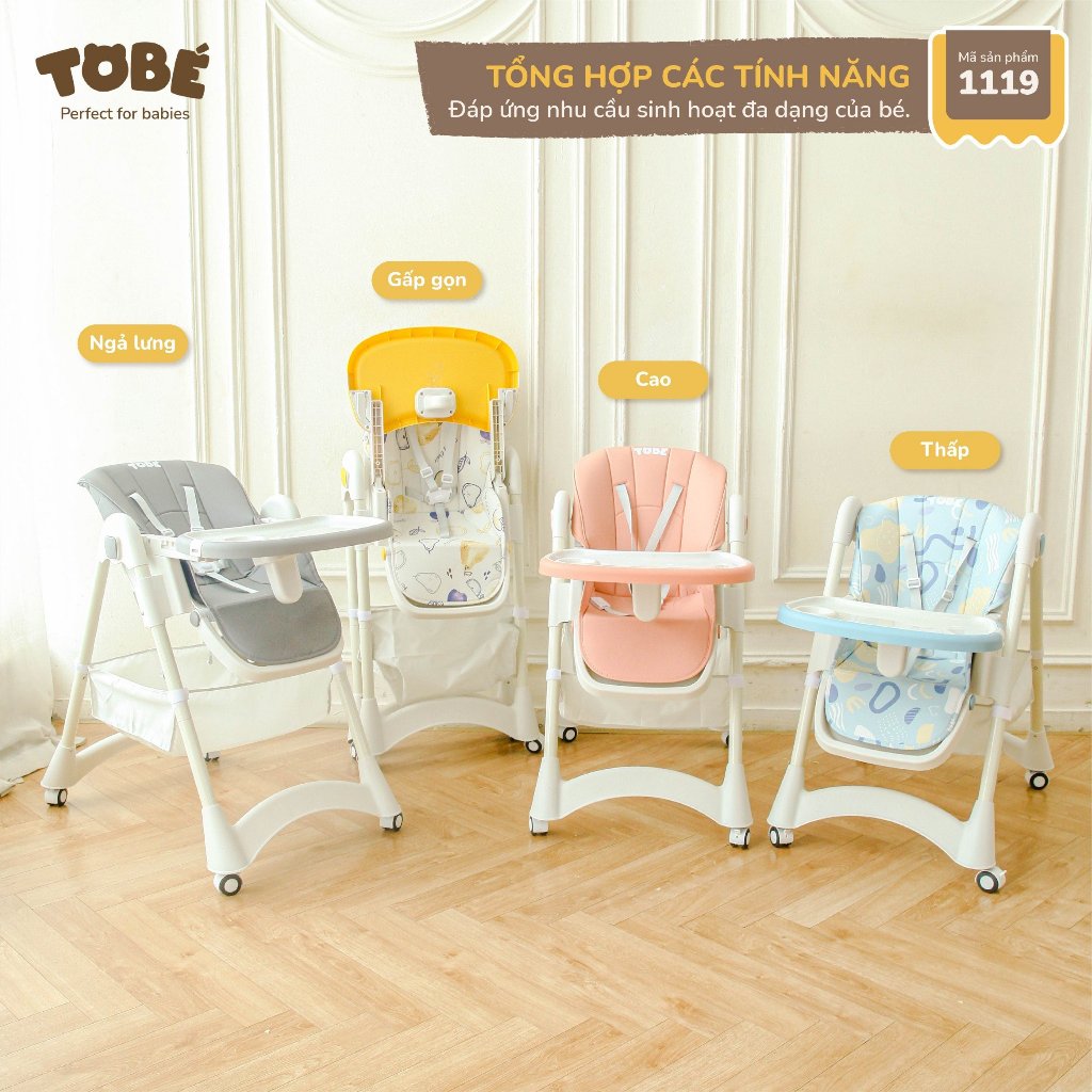 Ghế ăn dặm Ricard Lux 2.0 phiên bản cao cấp siêu tiện lợi cho bé chính hãng 100% Tobe 1119