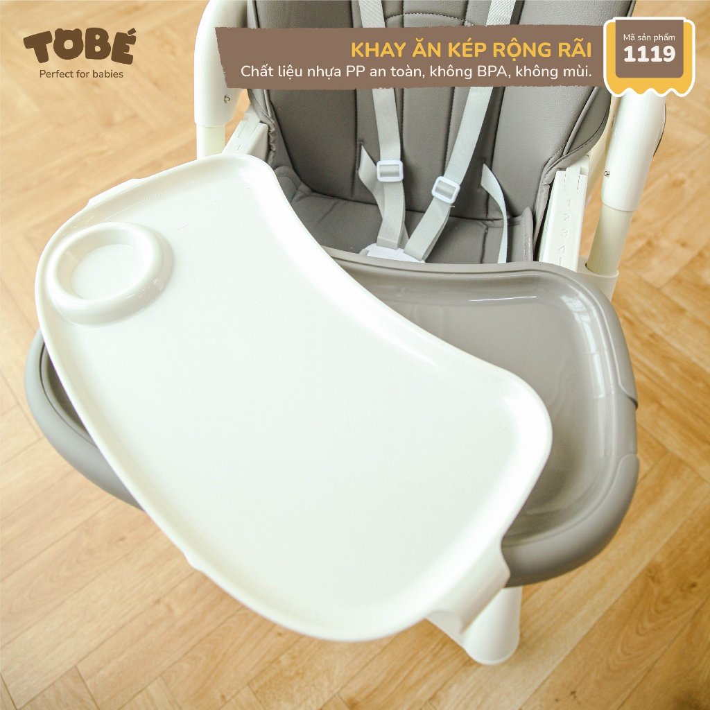 Ghế ăn dặm Ricard Lux 2.0 phiên bản cao cấp siêu tiện lợi cho bé chính hãng 100% Tobe 1119
