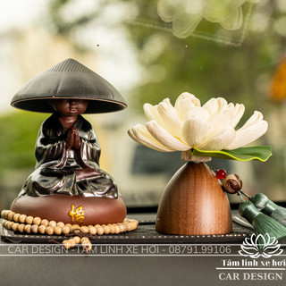 Tượng phật gốm kim sa để taplo ô tô , bàn trà - Tượng Phật để taplo xe hơi , tượng phật phong thủy
