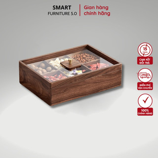 Khay đựng mứt, khay đựng bánh kẹo tết 6 ngăn, hộp đựng quà Tết