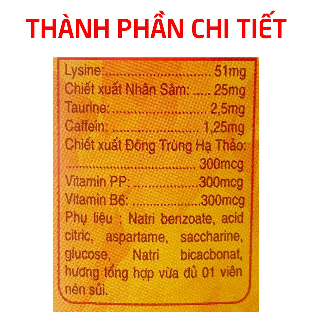 Viên sủi tăng lực Vico+ bò húc, tăng sinh lực, giảm căng thẳng mệt mỏi - 20 viên