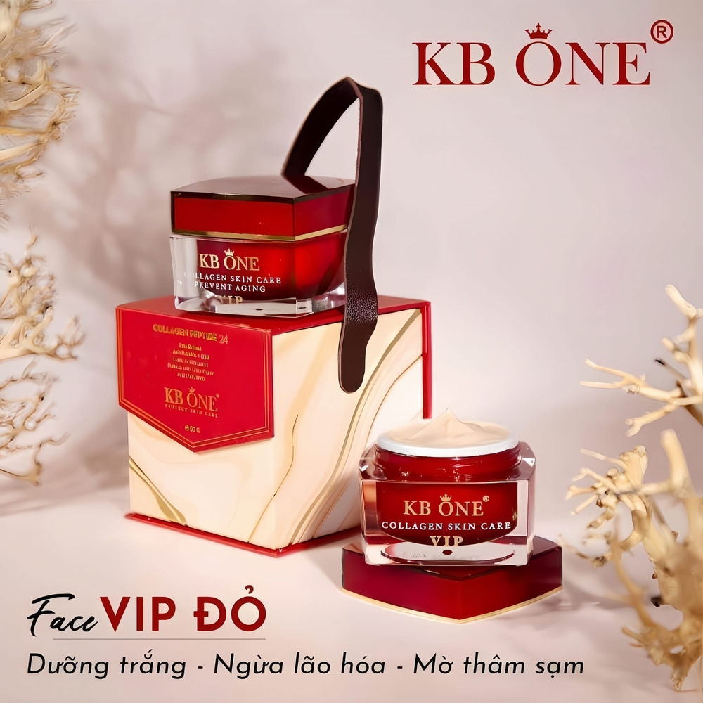 Kem Face VIP Đỏ Kbone dưỡng trắng da mặt KB ONE chính hãng phục hồi chức năng đàn hồi cho da