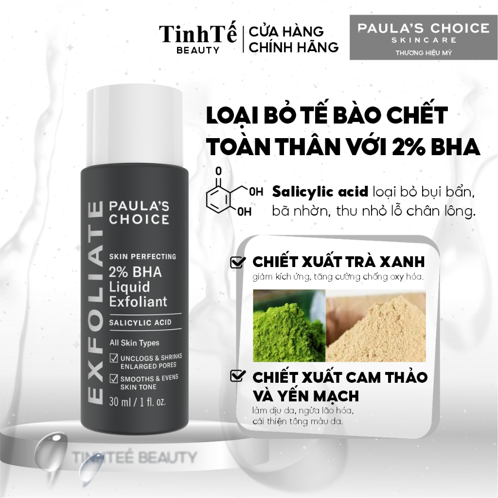 Dung dịch loại bỏ tế bào chết Paula's Choice 2% BHA 30ml