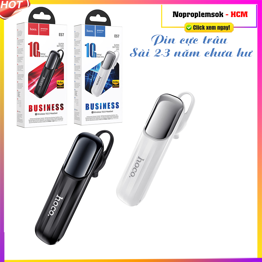 Tai nghe bluetooth 1 bên HÔCÔ E57 pin trâu, thiết kế tinh tế sang trọng