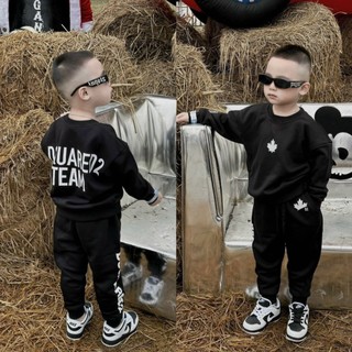 Bộ quần áo nỉ bông cô tròn cho bé DS TEAM, set nỉ thu đông quần dai áo dài tay cho bé,trai bé gái2VOI KIDS