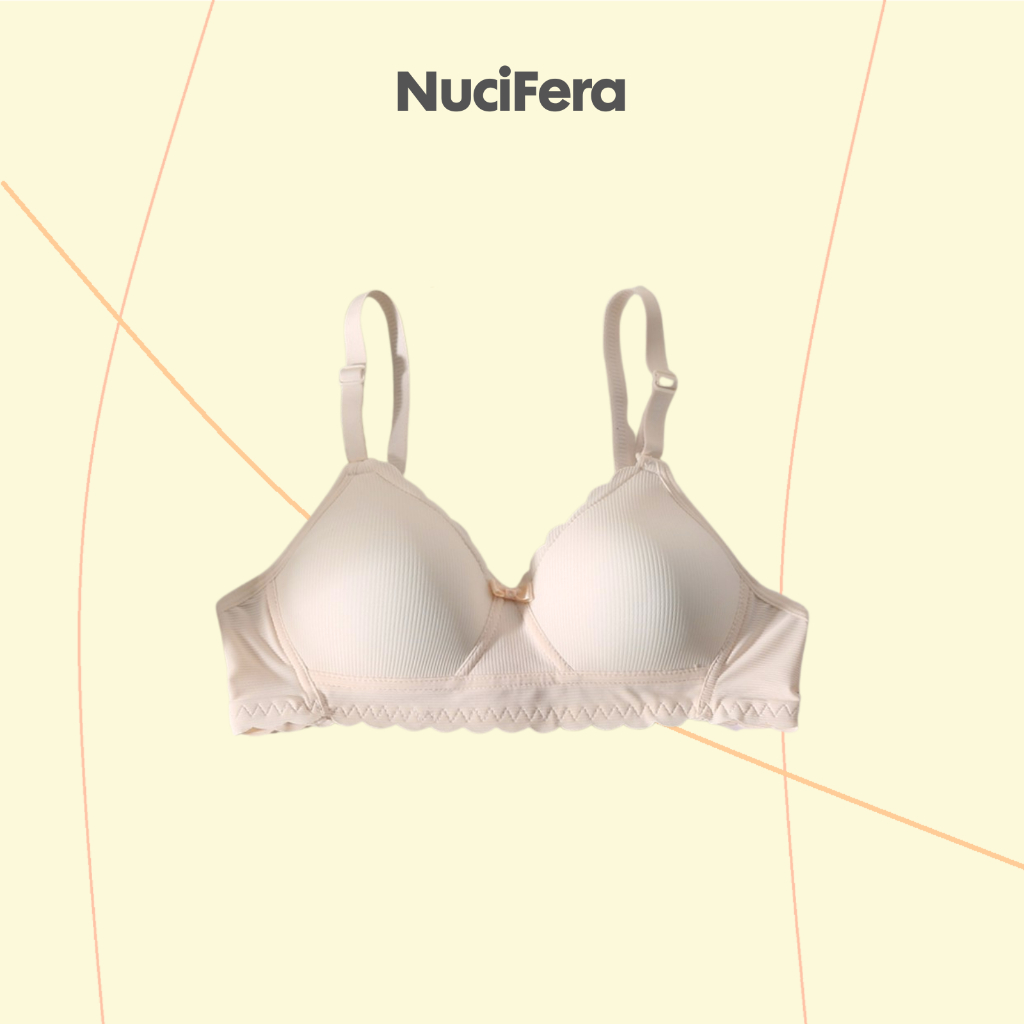 Áo lót ngực nữ sinh không gọng viền ren chất cotton mát mềm mại phù hợp cho cả ngực nhỏ AL44_ NuciFera