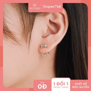 Bông tai nữ vàng 14k btptb373 huy thanh jewelry