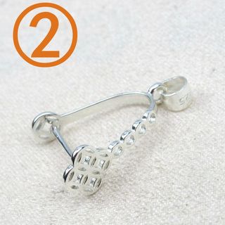Móc bạc kim tiền kẹp đồng điếu - MH278