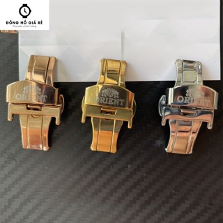 Khoá bướm hai nút bấm nox 304 mạ màu, logo Orient Citizen