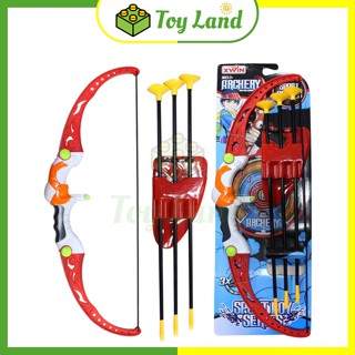 Đồ Chơi Bắn Cung Nhựa Hít Tường Archery Đồ Chơi Bé Trai An Toàn Mũi Tên Bằng SIlicon Hút Dính