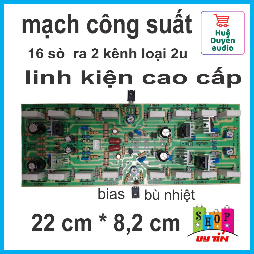 Mạch công suất  , mạch công suất 8 sò 1 kênh , 16 sò ra 2  kênh loại 2u - 500w