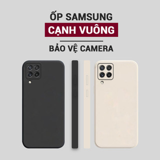 Ốp lưng Samsung Galaxy A12 / M12 viền vuông bảo vệ camera, chống bám vân tay
