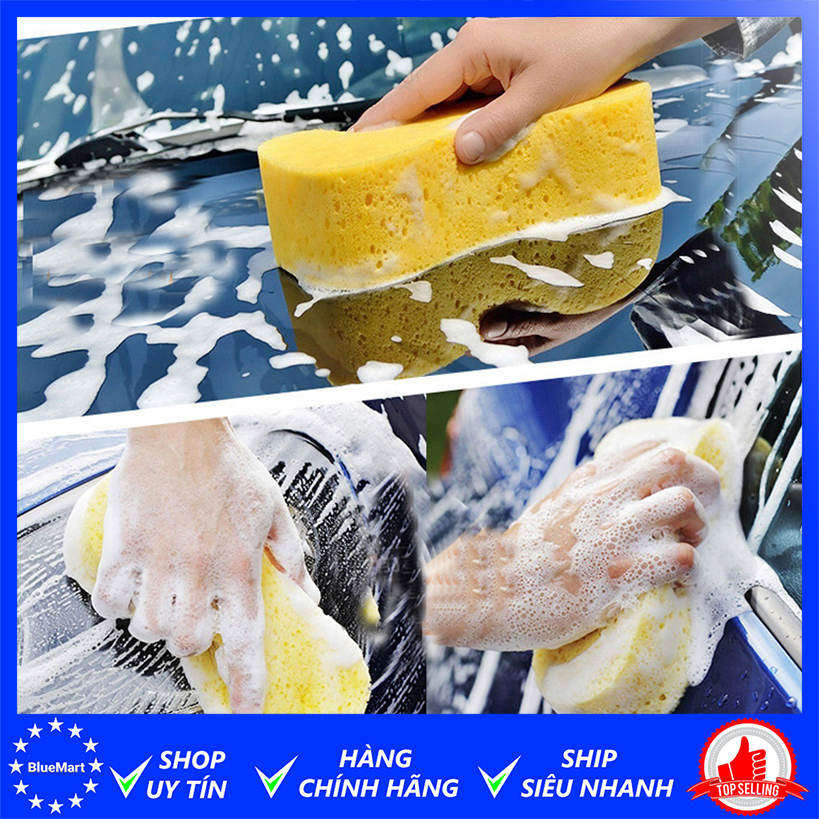 Miếng bọt biển rửa xe máy ô tô đa năng, thấm hút nước tốt, chống trầy xước sơn