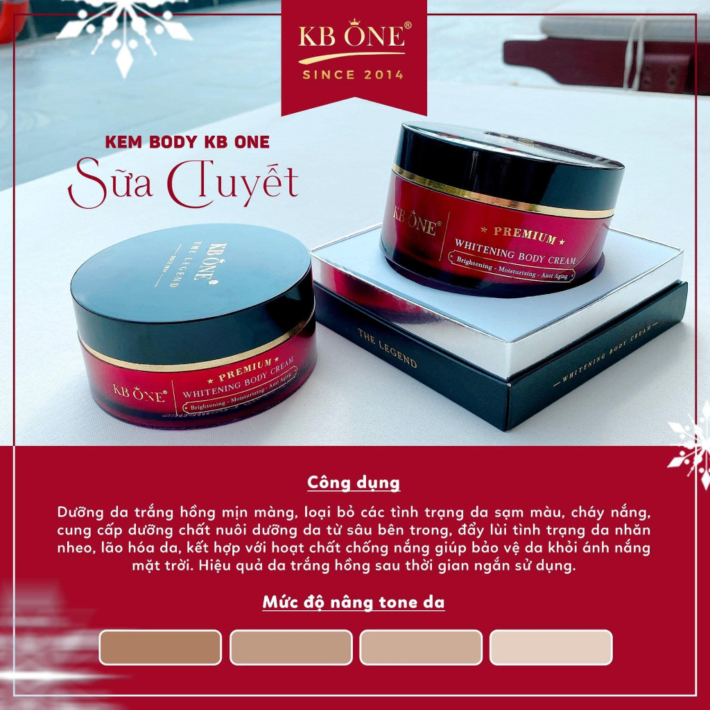Kem Body sữa tuyết Kbone - Whitening Body Cream Kb One