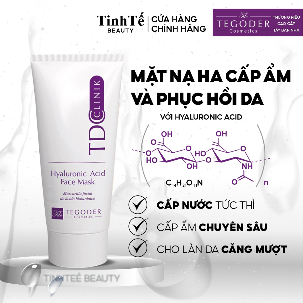 Mặt nạ HA cấp ẩm và phục hồi da Tegoder Hyaluronic Acid face mask 50ml 1081
