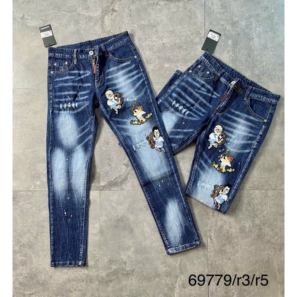 Quần jean nam đẹp quần bò icon nam cao cấp chuẩn shop N.O STORE