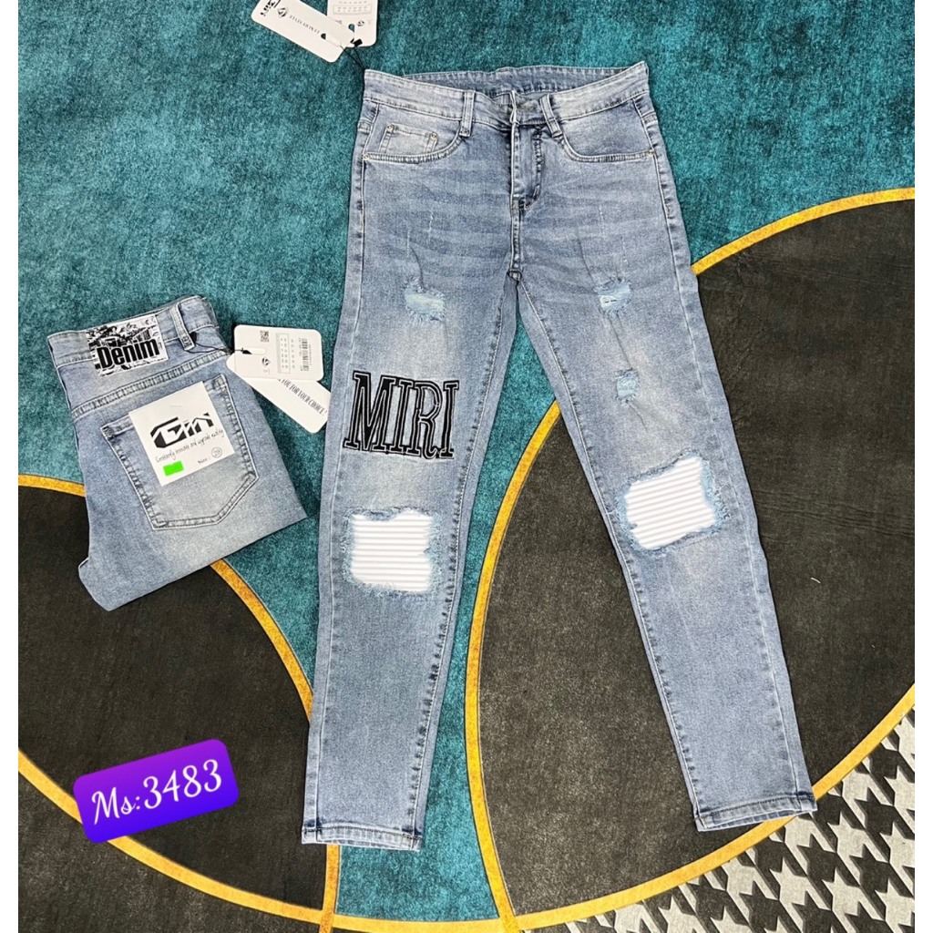 Quần jean nam đẹp quần bò icon nam cao cấp chuẩn shop N.O STORE