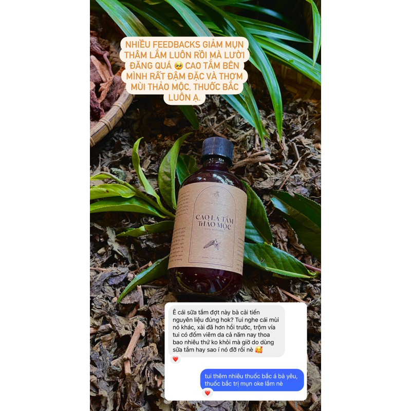Cao lá tắm thảo mộc hương đồng nội SIÊU GIẢM MỤN, GIẢM THÂM, dưỡng sáng da handmade