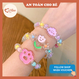 Vòng tay trẻ em, vòng tay đa màu icon dễ thương cho bé mnaq20