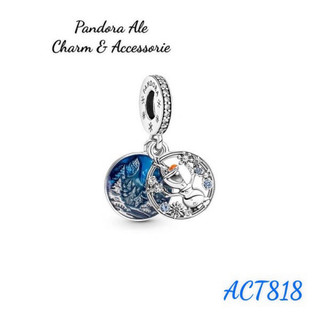 Charm pan ale treo hình người tuyết noel bạc s925