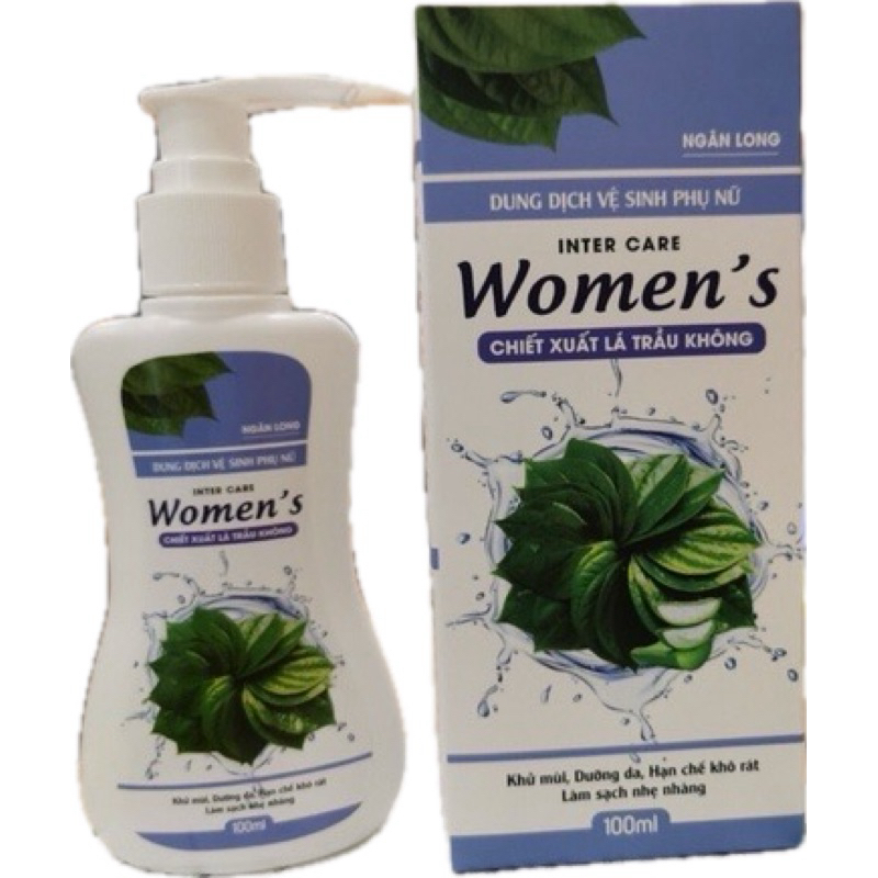 Dung dịch vệ sinh trầu không inter care women's xanh lá