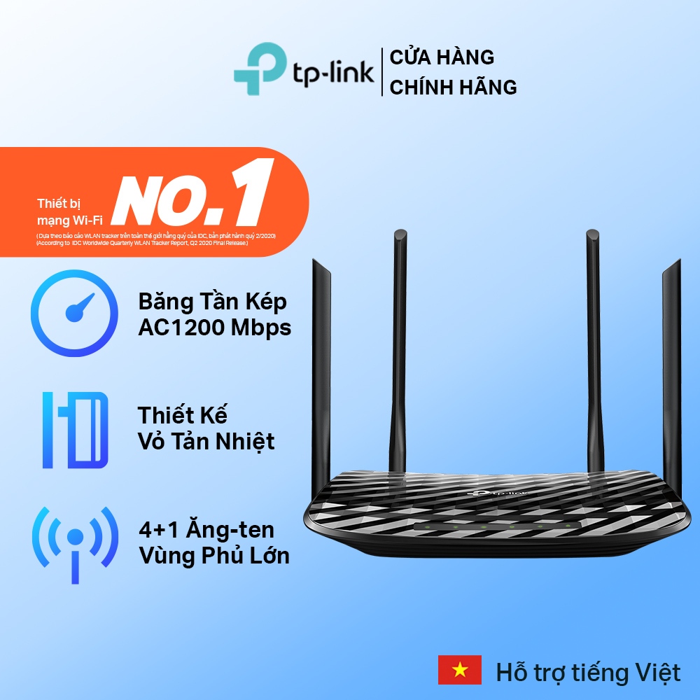  Bộ Phát Wifi TP-Link Archer C6 Gigabit MU-MIMO Chuẩn AC 1200Mbps