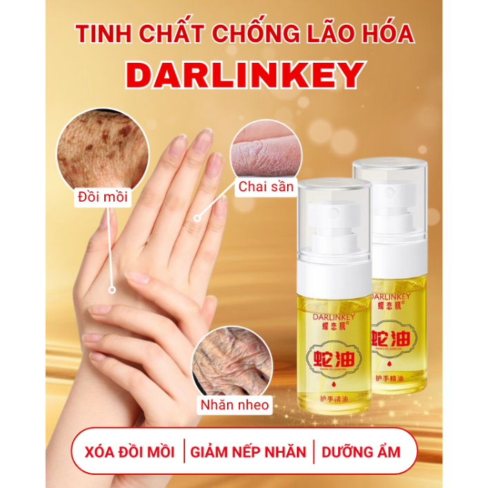 Tinh chất trẻ hóa da mờ đồi mồi Darlinkey - Serum Darlinkey dưỡng ẩm da tay, chân mềm mịn, chống lão hóa, trắng da