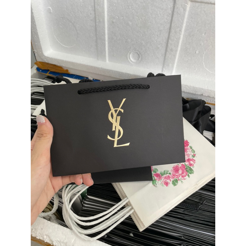 Túi giấy YSL Dior Gucci Chanel tặng kèm chính hãng 18x12x6cm
