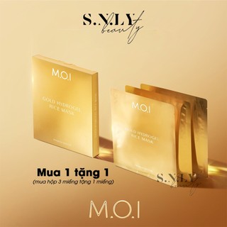 Mặt nạ dưỡng da Gạo Premium Hydrogel Rice mask gold MOI comestic Hộp 3 miếng