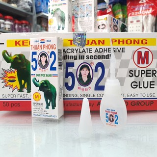 Keo 502 con voi xanh chai nhỏ 5 gram, keo dán 502 Thuận Phong