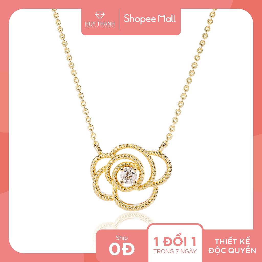 Dây Chuyền Vàng Tây 14k DCMAMD696 Huy Thanh Jewelry