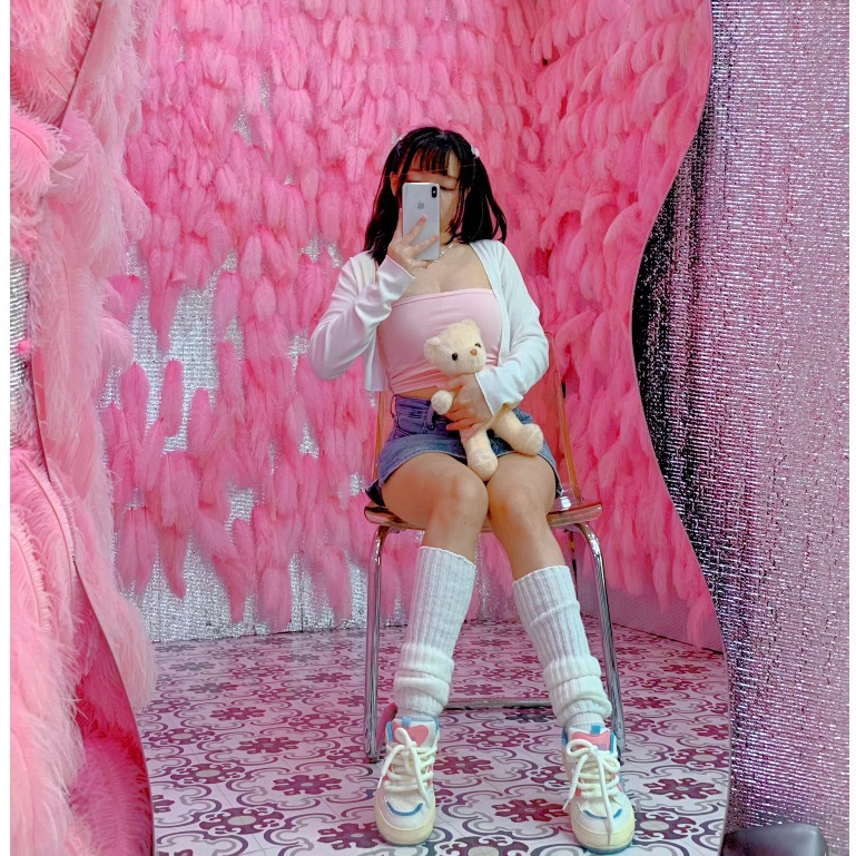 🍓  Giày Dây Thừng Màu Xanh Hồng Mũi Tròn Đi Học Giày Da Hàng Loại 1