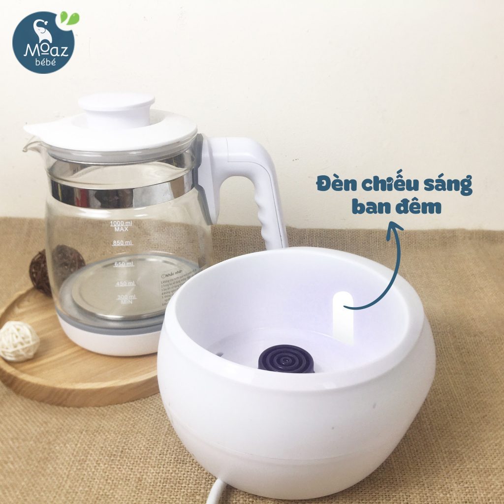 Bình đun nước thông minh MOAZ BÉBÉ MB – 002 nấu nước pha sữa cho bé, giữ nhiệt 24h, hâm nước, Bebe MB012